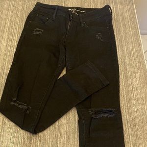 Black Ripped Knee Skinny Jeans